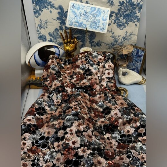 🆕 BRONX & BANCO 🧿 NWOT Maraya Floral Sequin Mini Dress, Pink Multi, Sz S US 4 - Picture 15 of 17